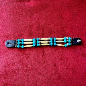 Handmade Bone and Beads Bracelet